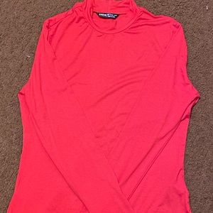 Form-Fitting Mock Neck Top Long Sleeve